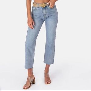 Adika Carter Frayed Straight Jeans